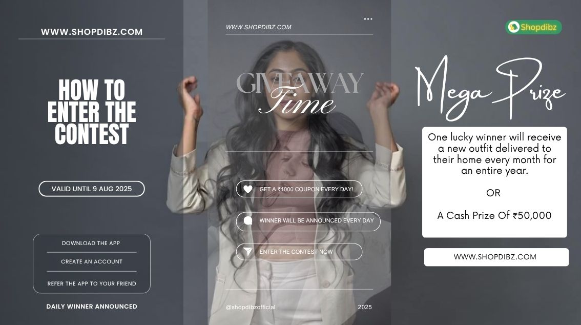 Shopdibz: Blog - Win ₹50,000 or Free Outfits for a Year with Shopdibz – India’s Most Exciting Fashion Contest!