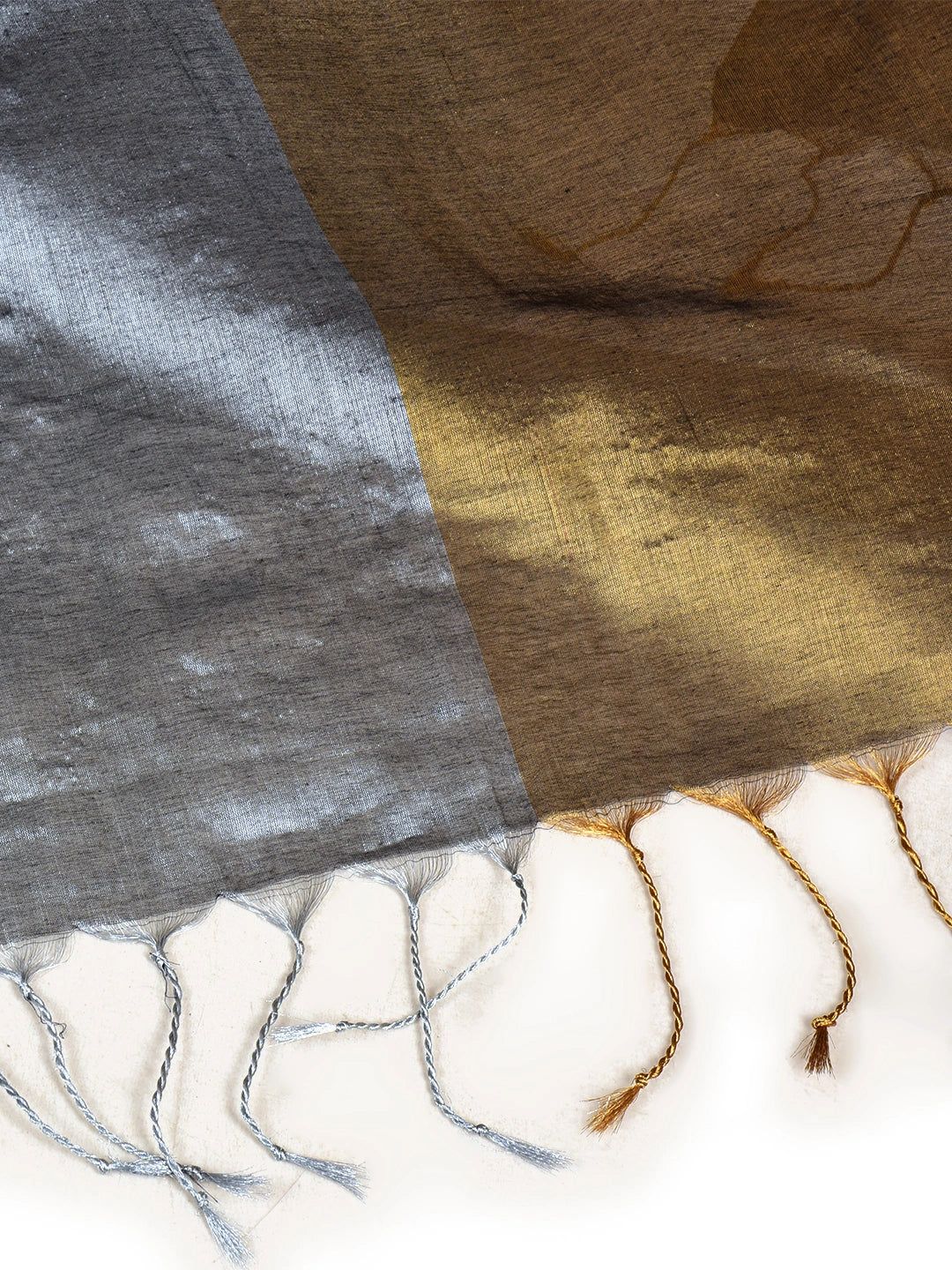 Swarna Chaand | Gold & Silver Handloom Tissue Saree image 5