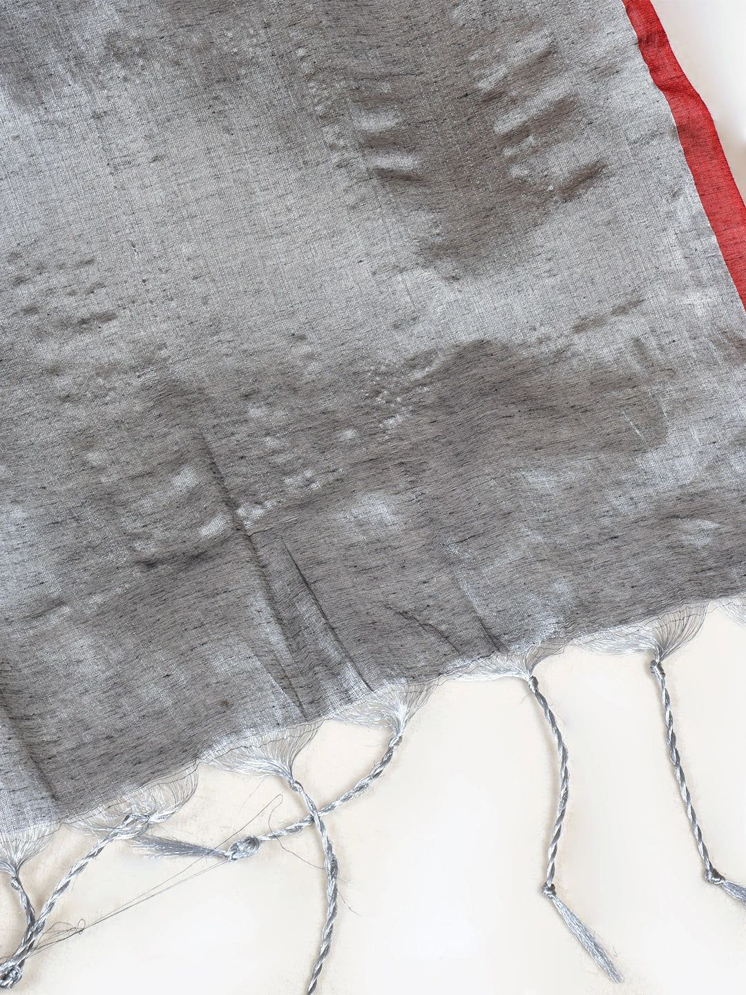 Silver Dust | Silver Handloom Tissue Saree image 5