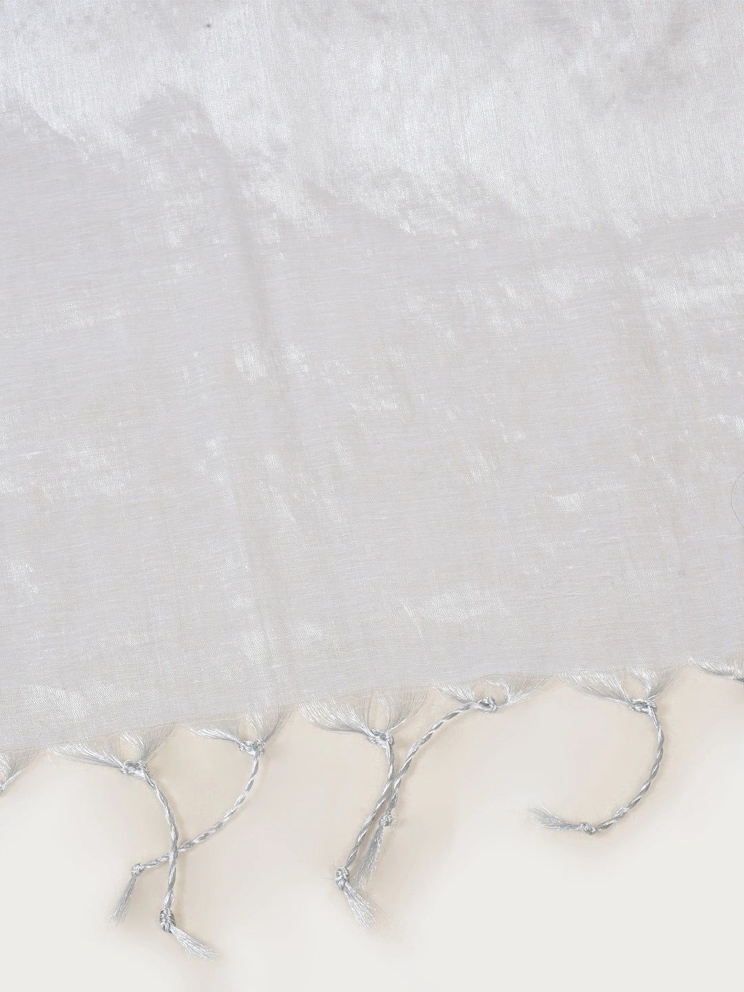 Chandrika | White Handloom Tissue Saree image 6