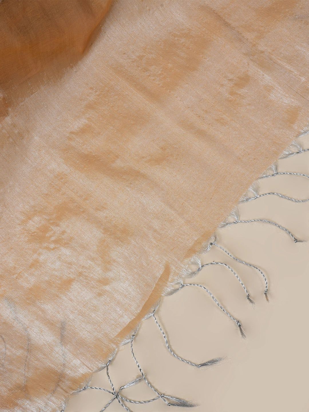 Rosy Dazzle | Rose Gold Handloom Tissue Saree image 6
