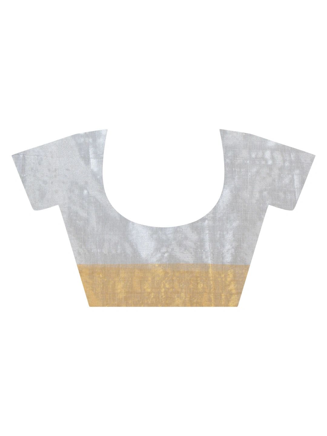 Butterscotch | White And Yellow Handloom Tissue Saree image 6
