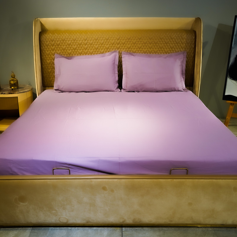 Lavender Luxury Bed Sheet- Queen-228.6cmx259.08cm-500 Thread Count image 2