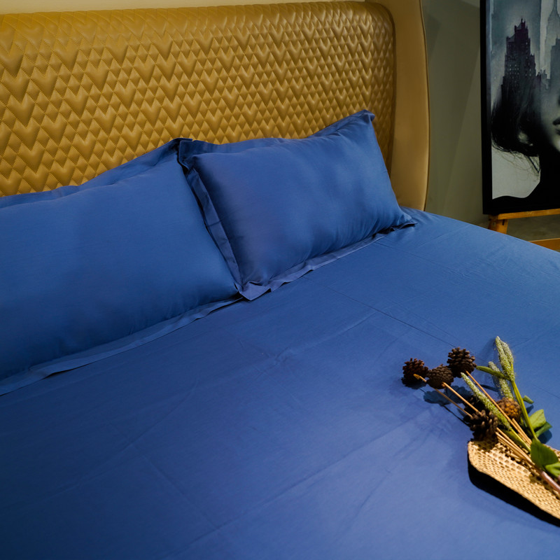 Blue Horizon Bed Sheet- Queen-228.6cmx259.08cm-500 Thread Count image 2