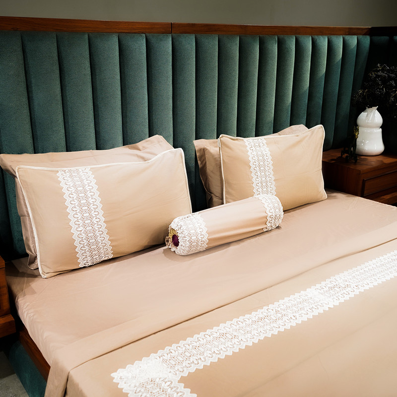 Chic Mocha Bed Sheet- King-274.32cmx274.32cm-500 Thread Count image 2