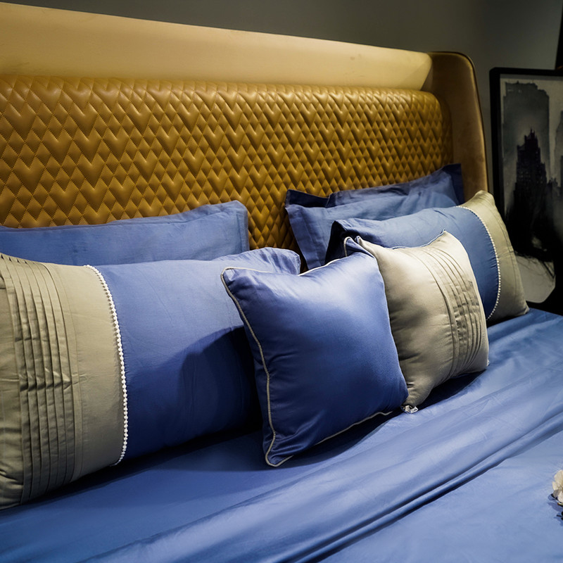 Colorplay Stripe Majestic Sapphire Bed Sheet- Queen-228.6cmx259.08cm-500 Thread Count image 2