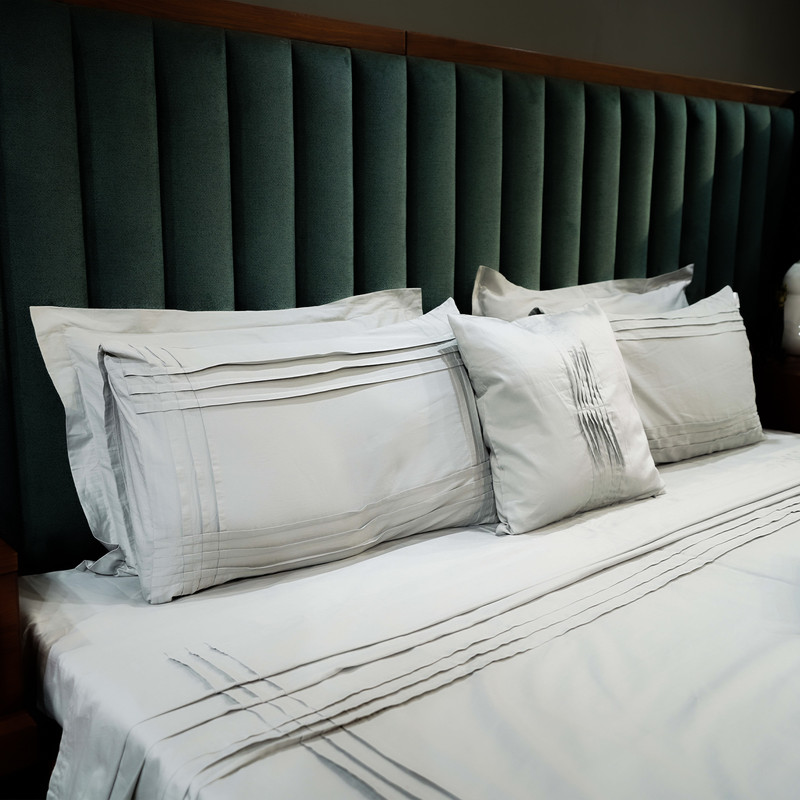 Classic Charm Mocha Bliss Bed Sheet- Queen-228.6cmx259.08cm-500 Thread Count image 2