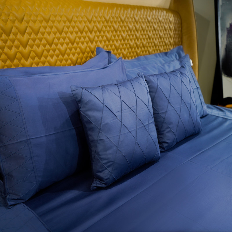 Diamond Simplicity Majestic Sapphire Bed Sheet- Queen-228.6cmx259.08cm-300 Thread Count image 2