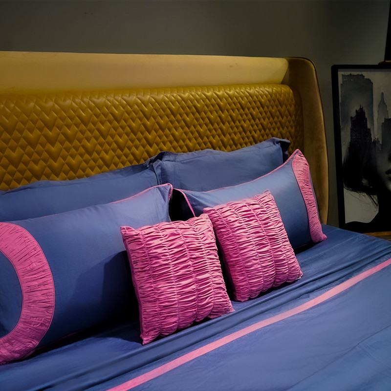 Teardrop Elegance Majestic Sapphire Bed Sheet- King-274.32cmx274.32cm-300 Thread Count image 2