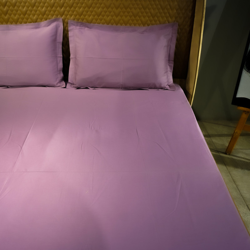 Lavender Luxury Bed Sheet- Queen-228.6cmx259.08cm-500 Thread Count image 3
