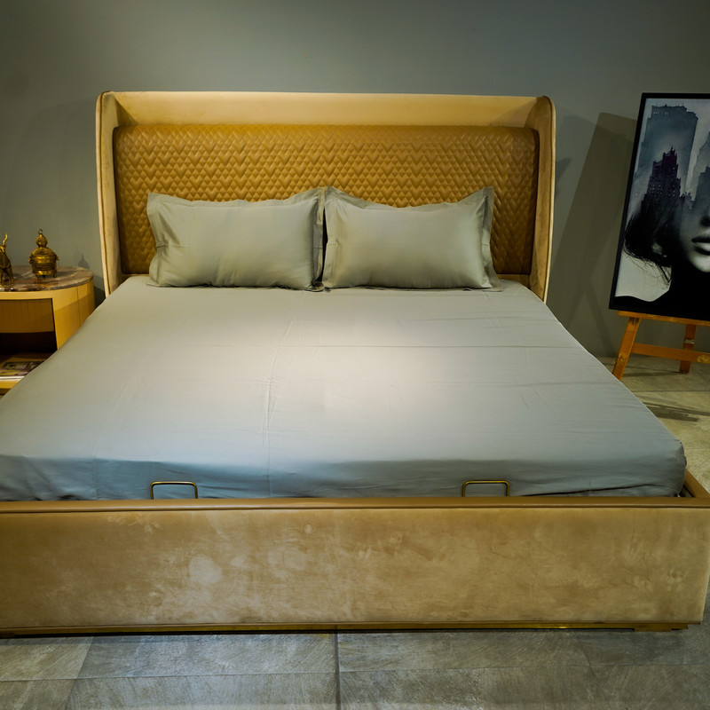Sage Green Oasis Bed Sheet- Queen-228.6cmx259.08cm-500 Thread Count image 3
