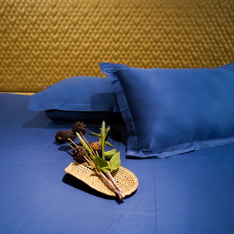 Blue Horizon Bed Sheet- King-274.32cmx274.32cm-500 Thread Count image 3