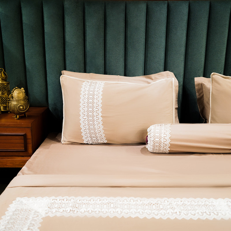 Chic Mocha Bed Sheet- King-274.32cmx274.32cm-500 Thread Count image 3