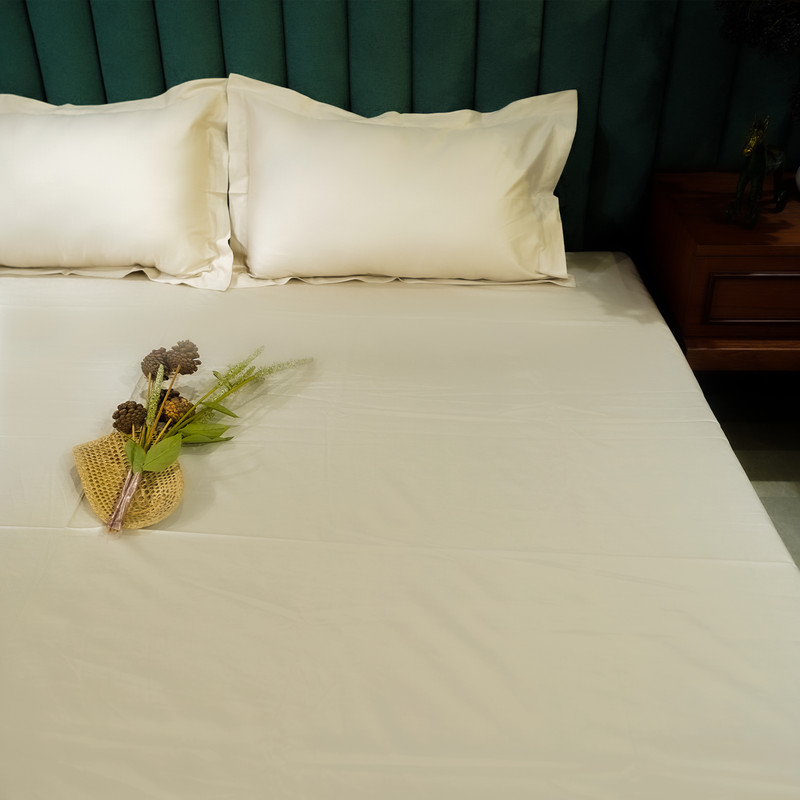 Beige Bliss Bed Sheet- Queen-228.6cmx259.08cm-300 Thread Count image 4
