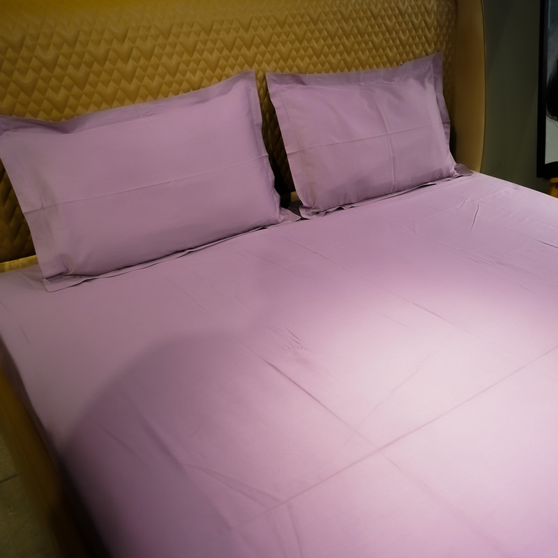Lavender Luxury Bed Sheet- Queen-228.6cmx259.08cm-500 Thread Count image 4