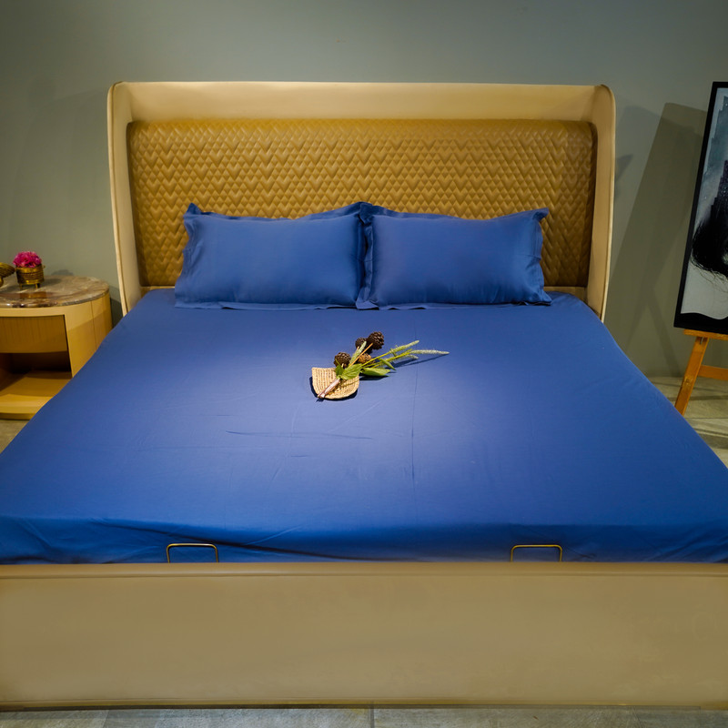 Blue Horizon Bed Sheet- King-274.32cmx274.32cm-500 Thread Count image 4