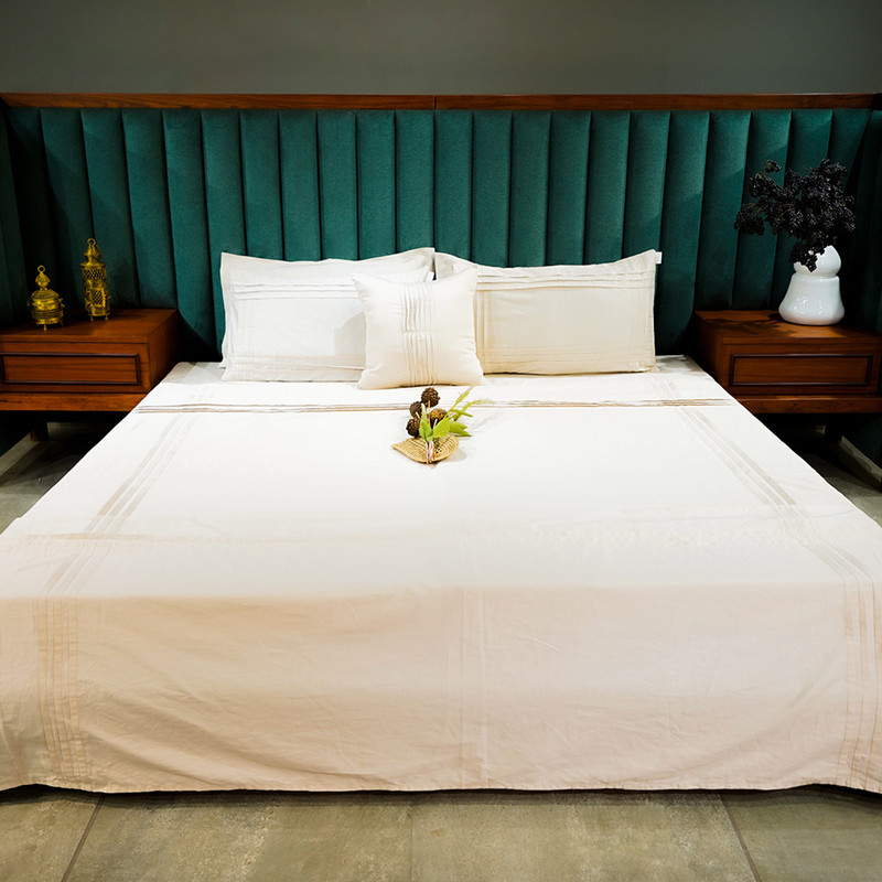 Classic Charm Silver Mist Bed Sheet- King-274.32cmx274.32cm-500 Thread Count image 4