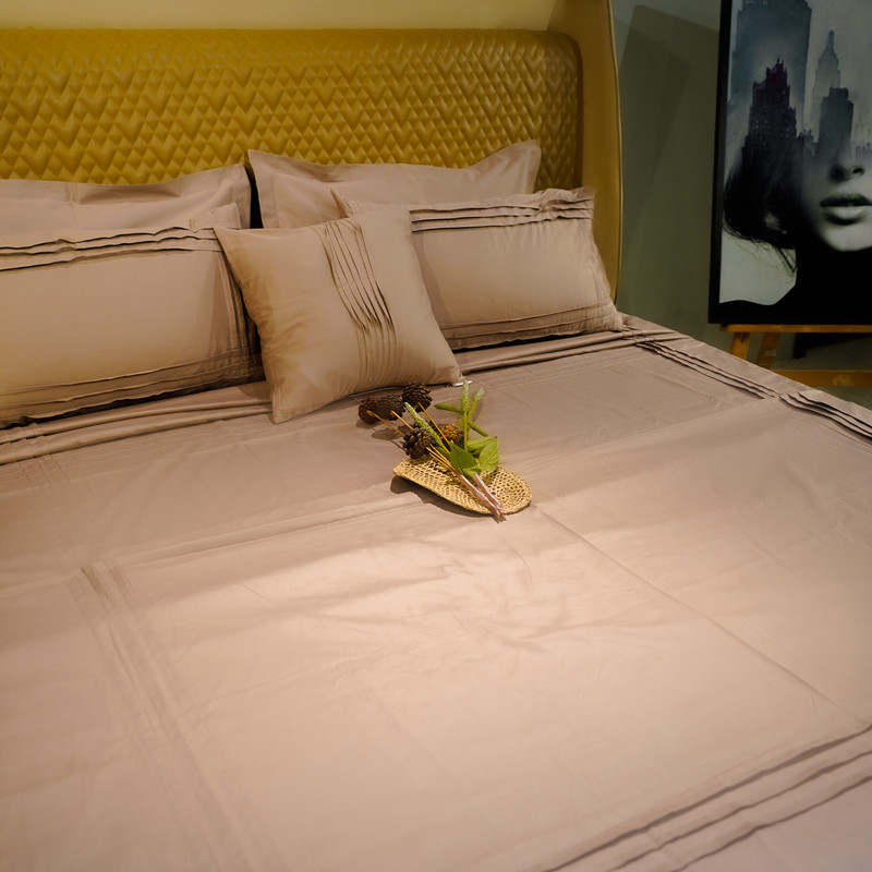 Cotton Bloom Azure Whisper Bed Sheet- King-274.32cmx274.32cm-300 Thread Count image 4