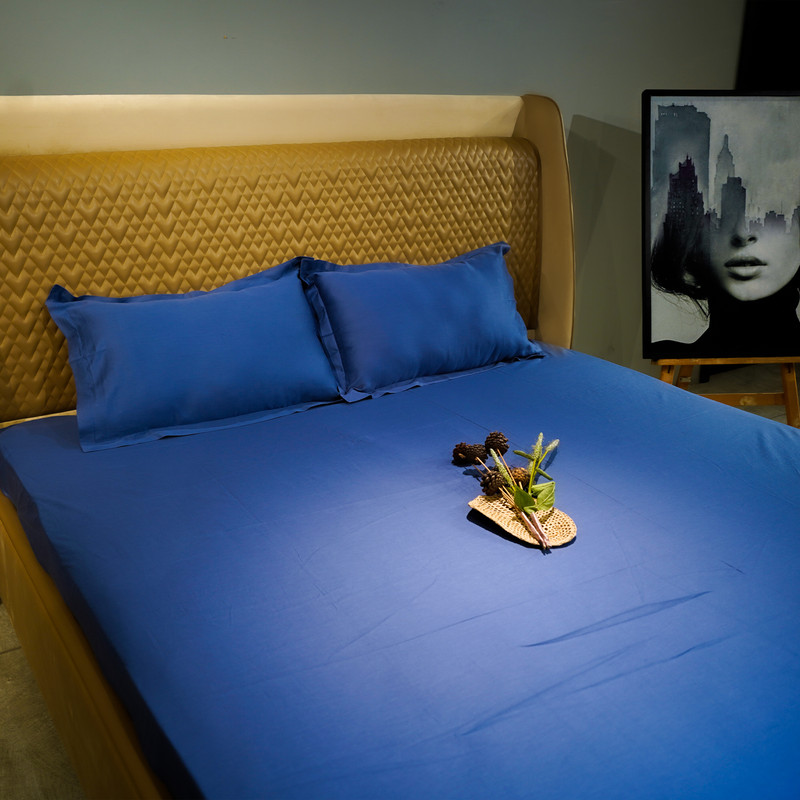 Blue Horizon Bed Sheet- King-274.32cmx274.32cm-500 Thread Count image 5
