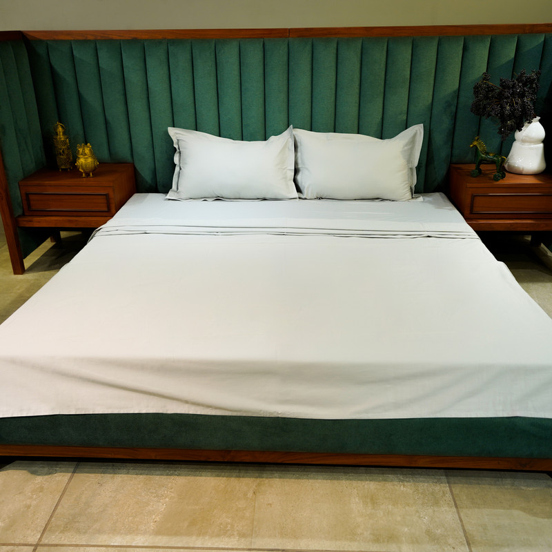 Grey Elegance Bed Sheet- Queen-228.6cmx259.08cm-300 Thread Count image 5