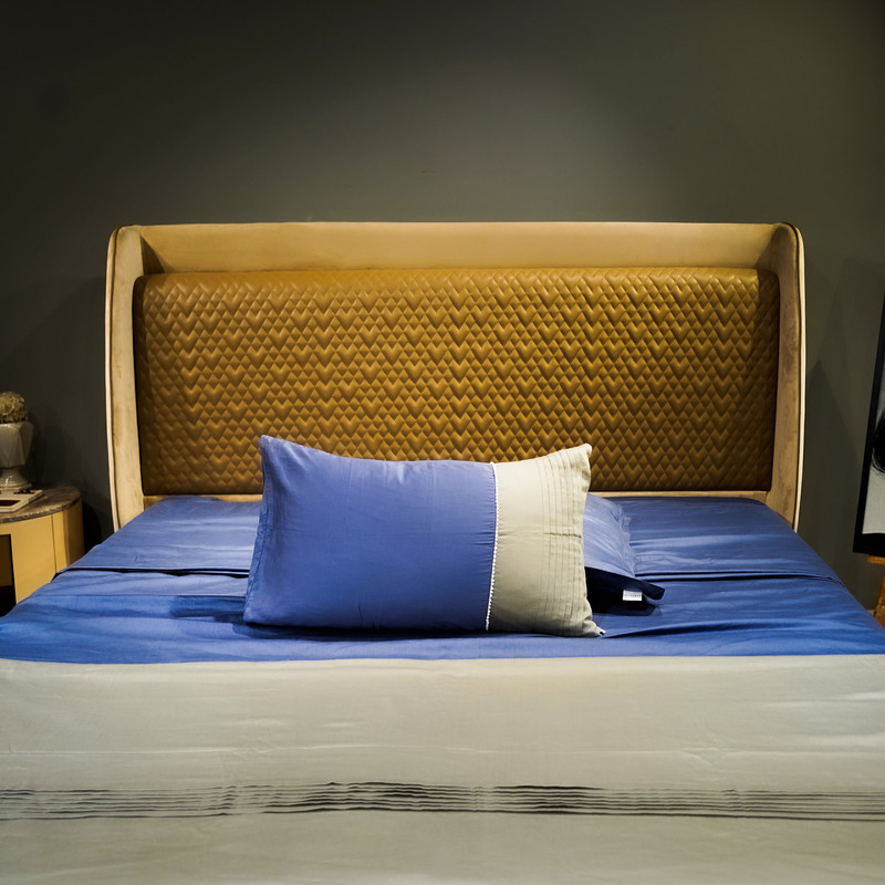 Colorplay Stripe Majestic Sapphire Bed Sheet- Queen-228.6cmx259.08cm-500 Thread Count image 5