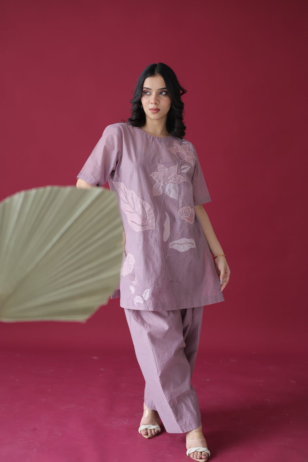 Mauve Reverie Farshi Coord Set image 3
