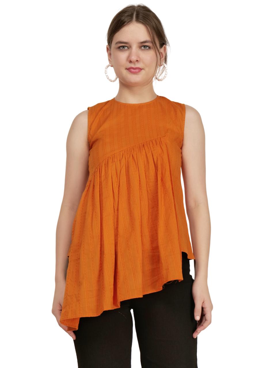 Spicy Orange Fringed Top image 4