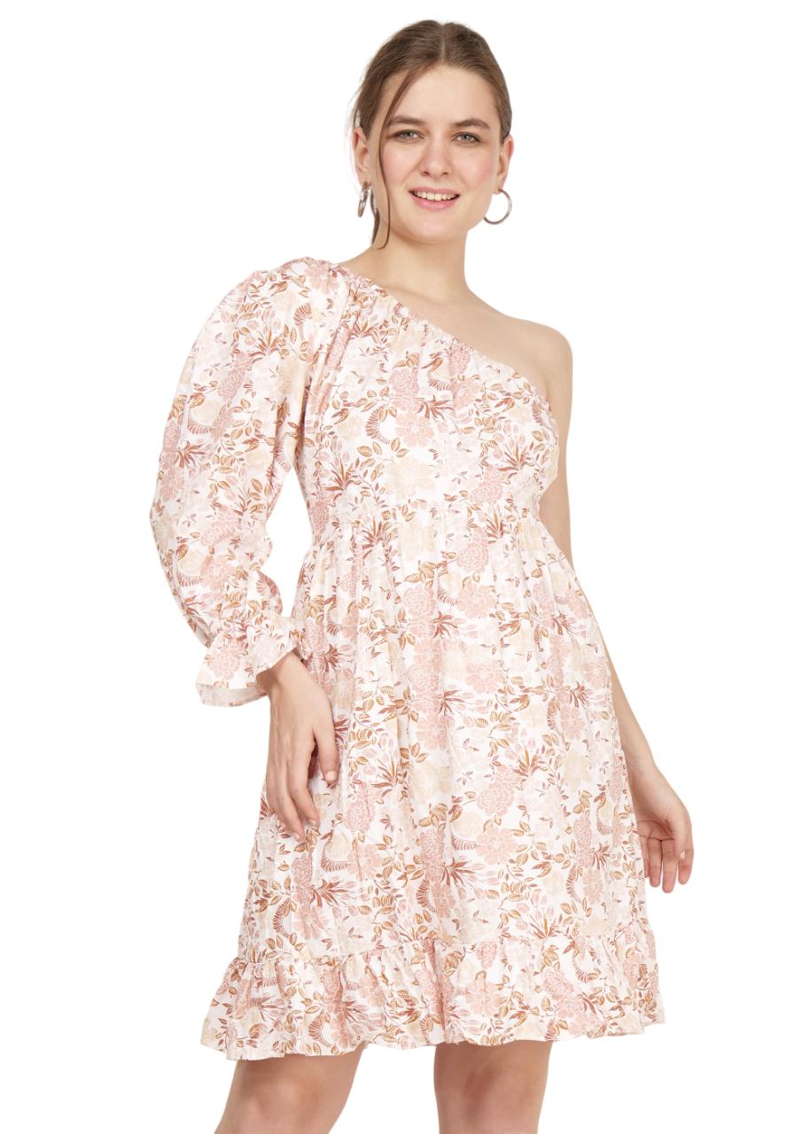 Bare Shoulder Ivory Dress image 3