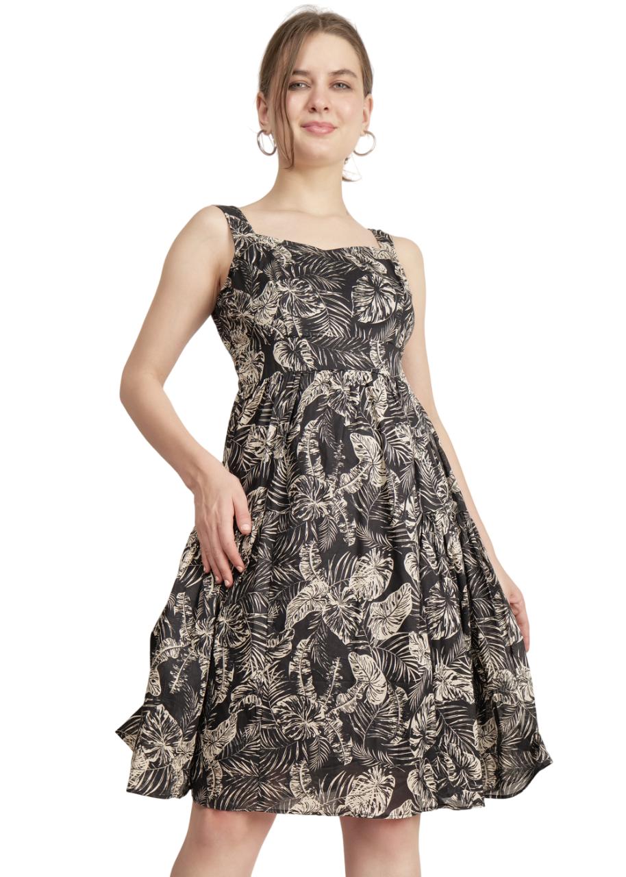 Charcoal Charm Black Dress image 4