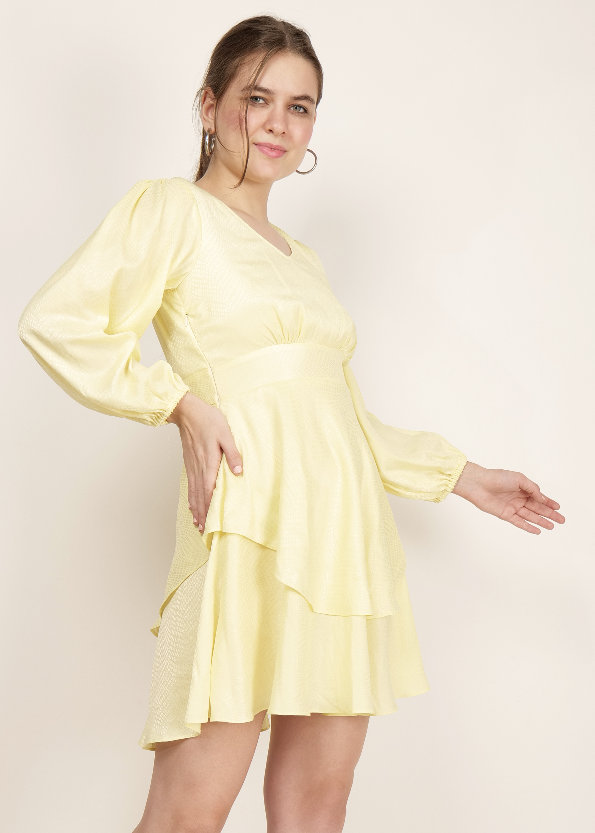Satin Yellow Dress image 6