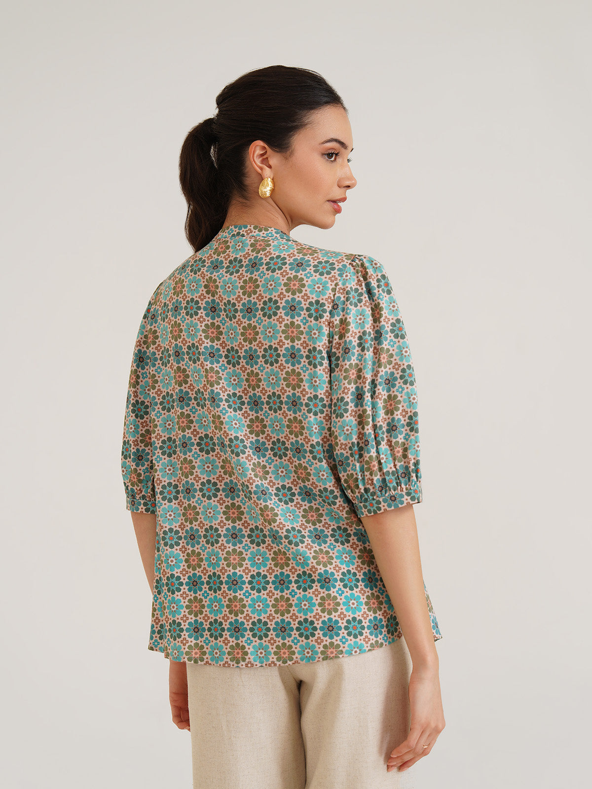 Poppy - Organic Bamboo Printed Top image 3