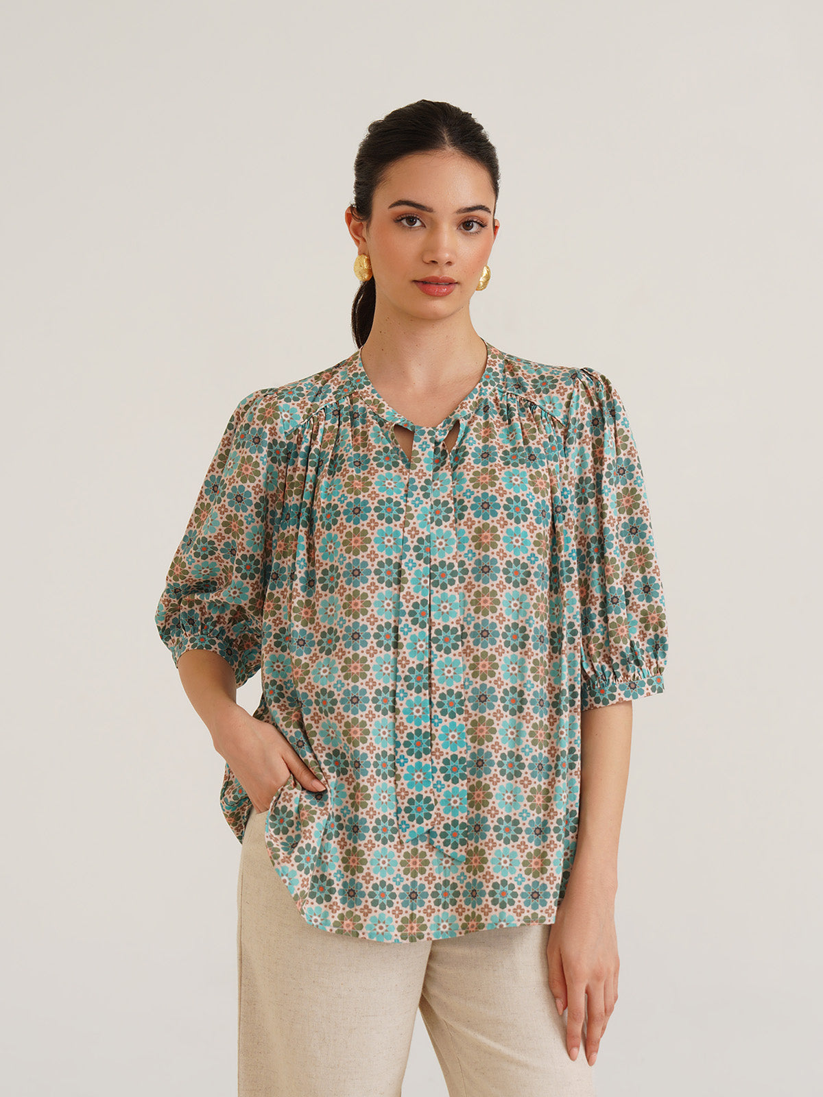 Poppy - Organic Bamboo Printed Top image 5