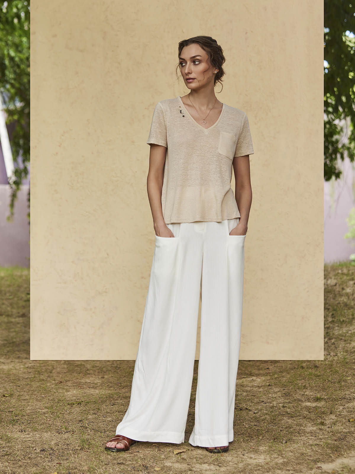 Rafaela - Casual Organic Linen T-shirt image 6
