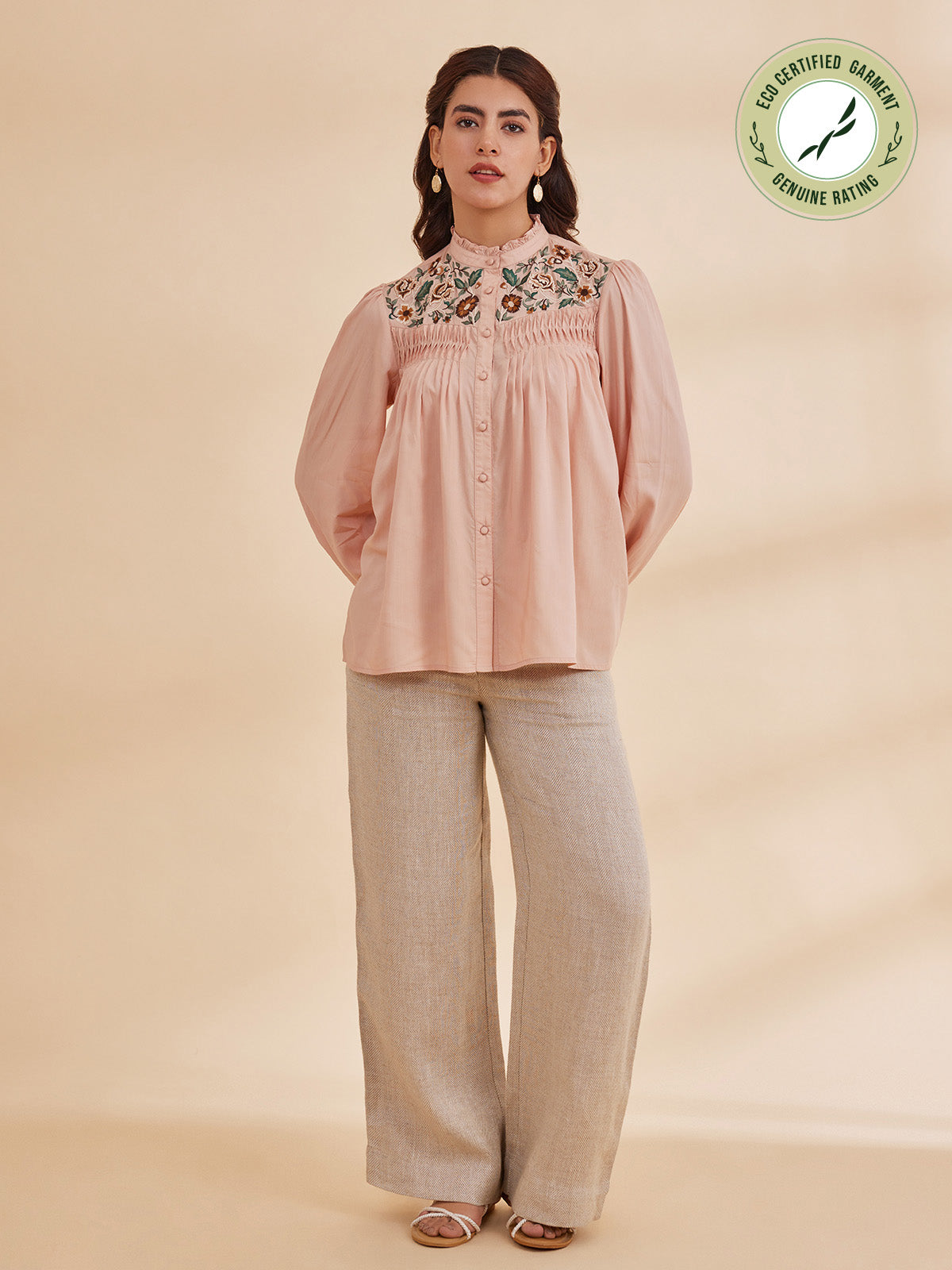 Reah - Organic Bamboo Embroidered Shirt image 5