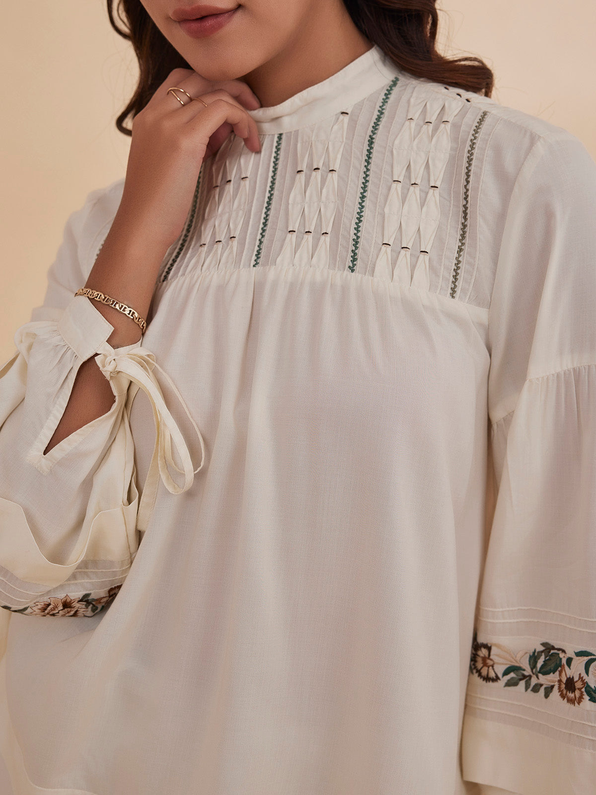 Sasha - Organic Bamboo Embroidered Top image 4