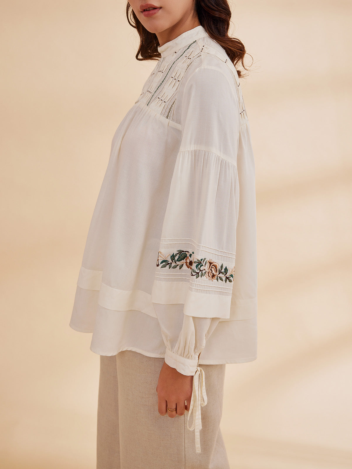 Sasha - Organic Bamboo Embroidered Top image 5
