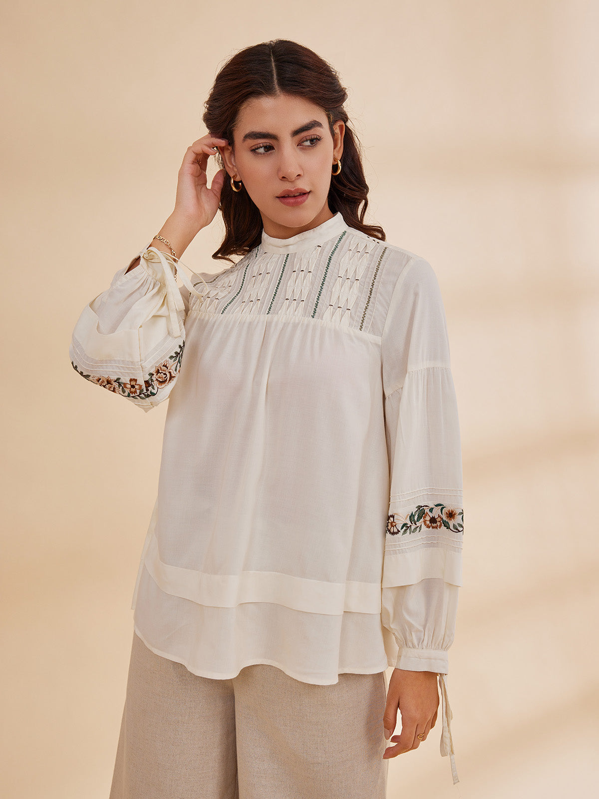 Sasha - Organic Bamboo Embroidered Top image 6