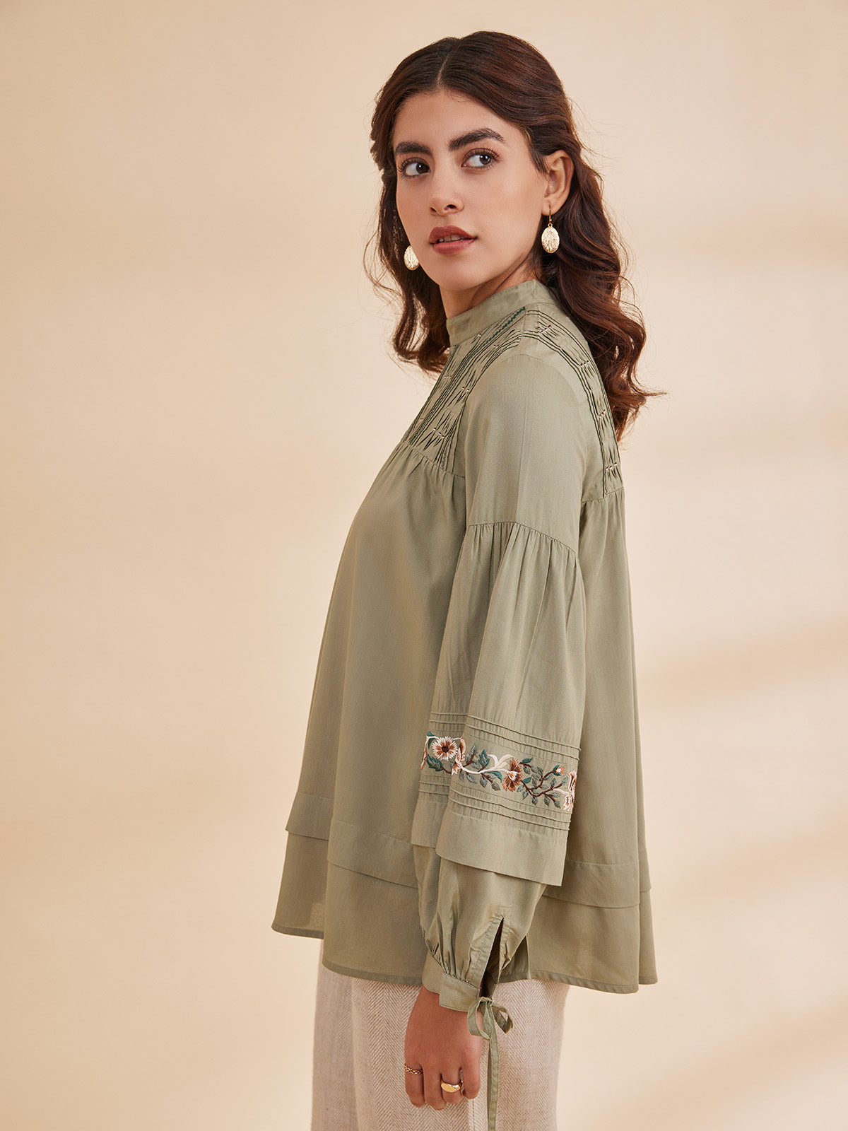 Sasha - Organic Bamboo Embroidered Top image 4