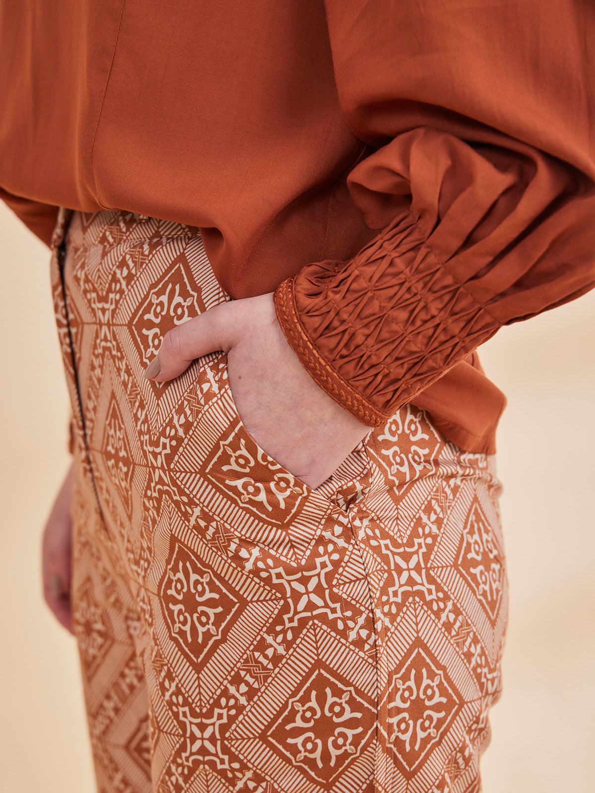 Nurit - Printed Organic Cotton Trousers image 4