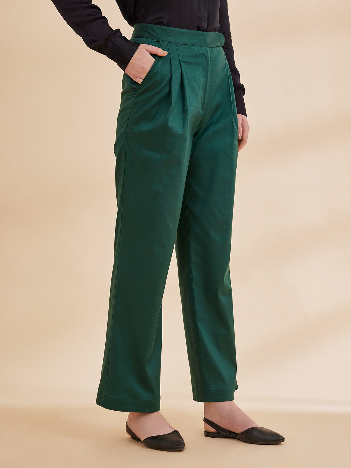Zahara - Structured Organic Cotton Trousers image 2