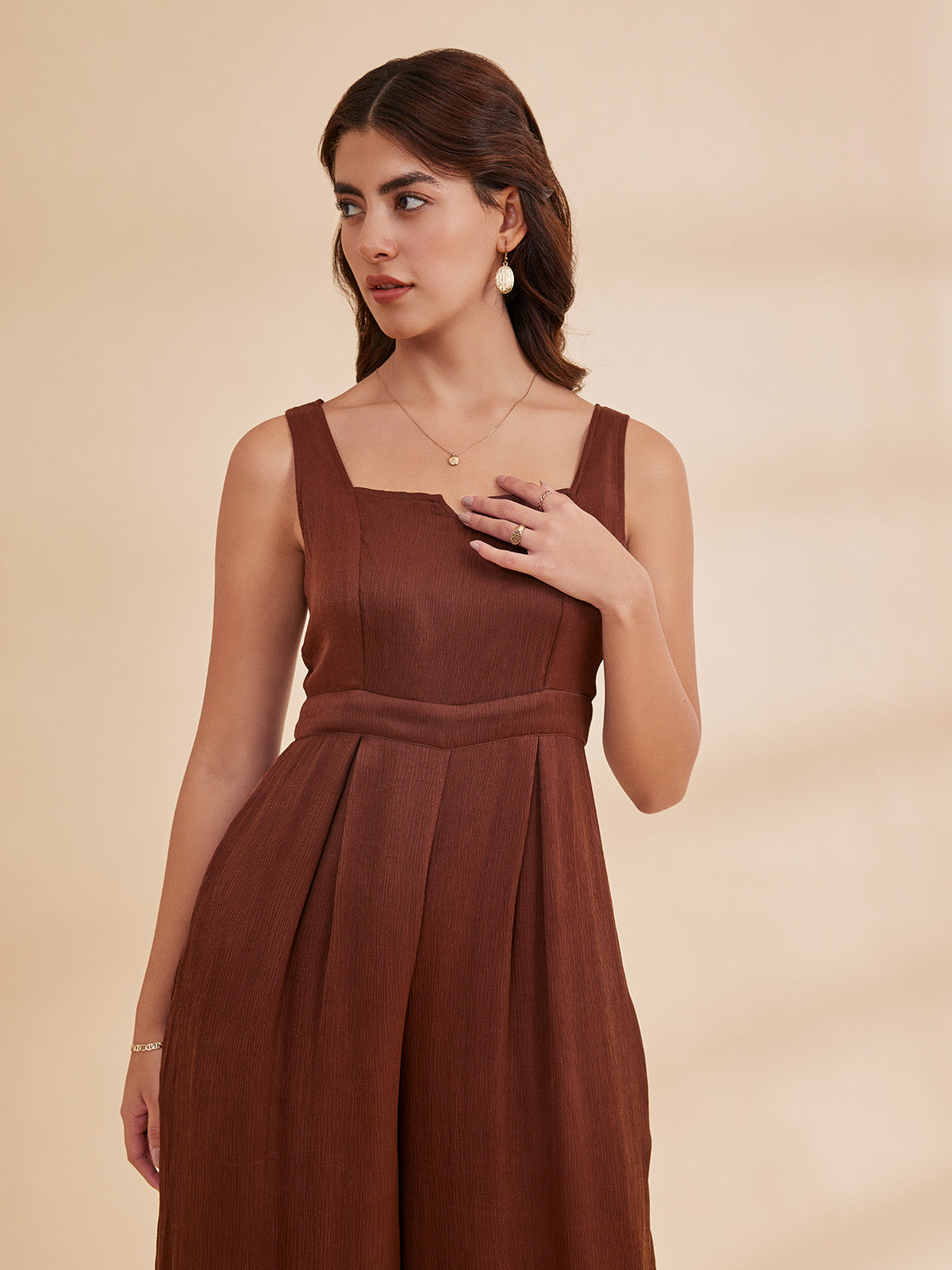 Farasha - Fit And Flare Chiffon Jumpsuit image 3