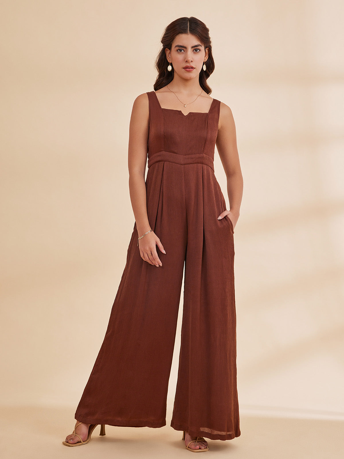 Farasha - Fit And Flare Chiffon Jumpsuit image 6