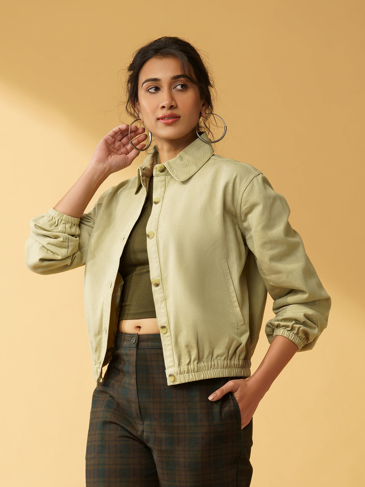 Mizuki - Casual Cotton Twill Bomber Jacket image 4
