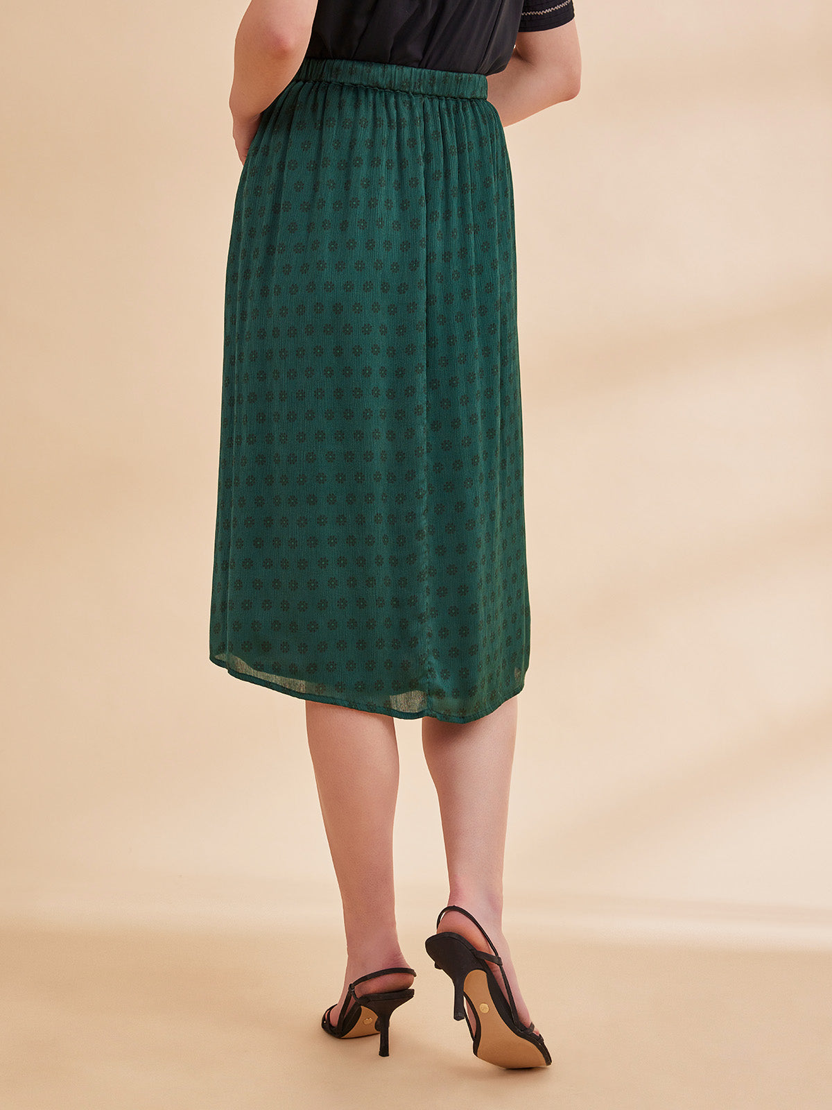 Noor - Printed Satin Chiffon Skirt image 3
