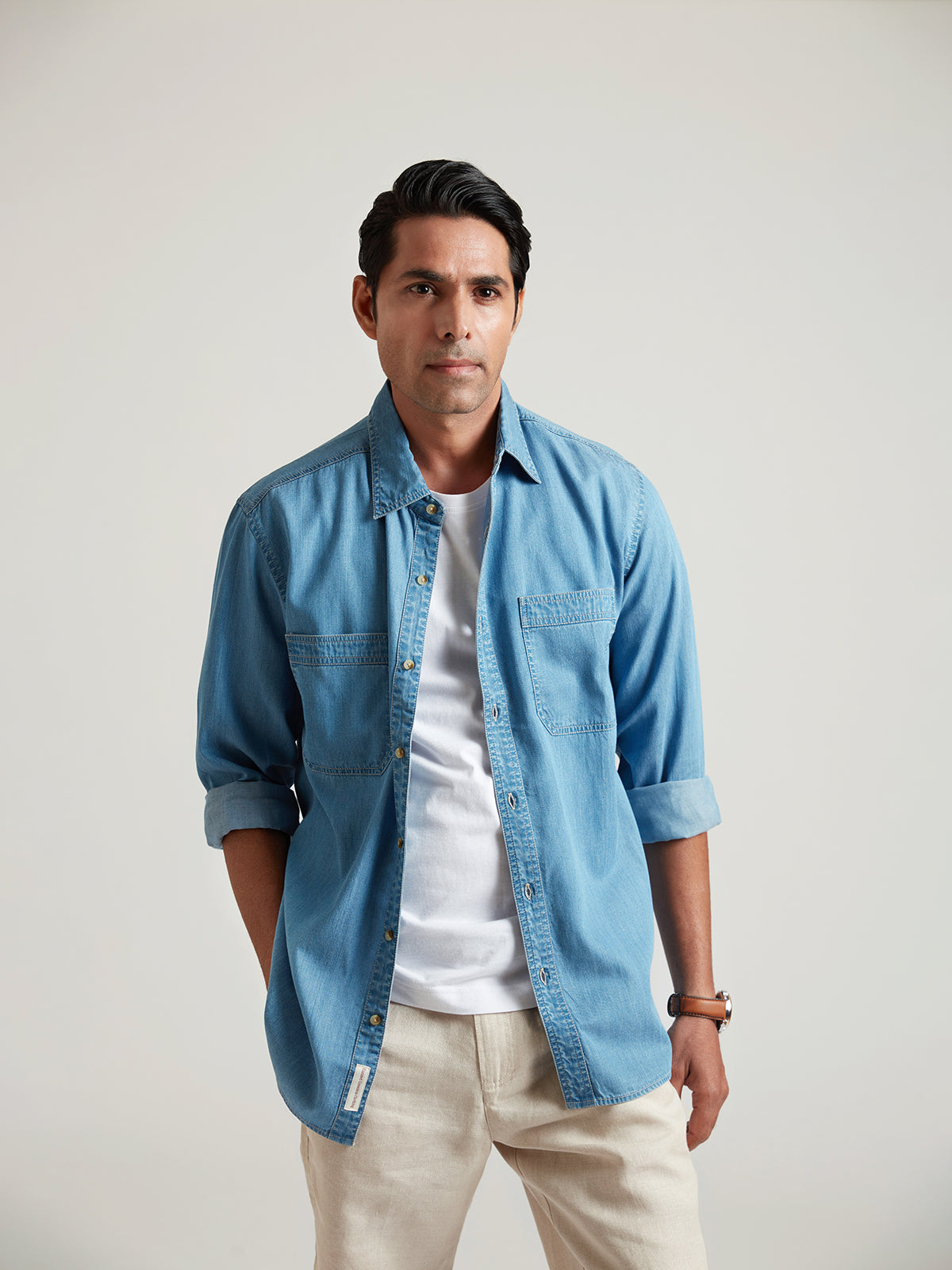 Admund - Eco-friendly Semi-formal Denim Shirt For A Sustainable image 4