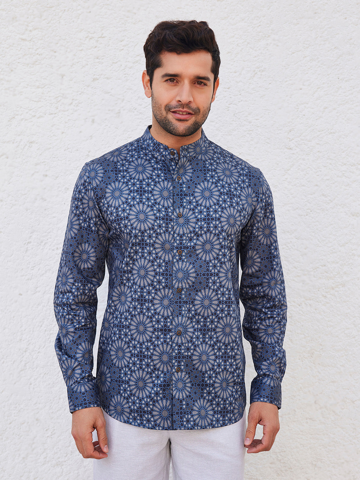 Murat - Printed Round Neck Organic Cotton Shirt image 4
