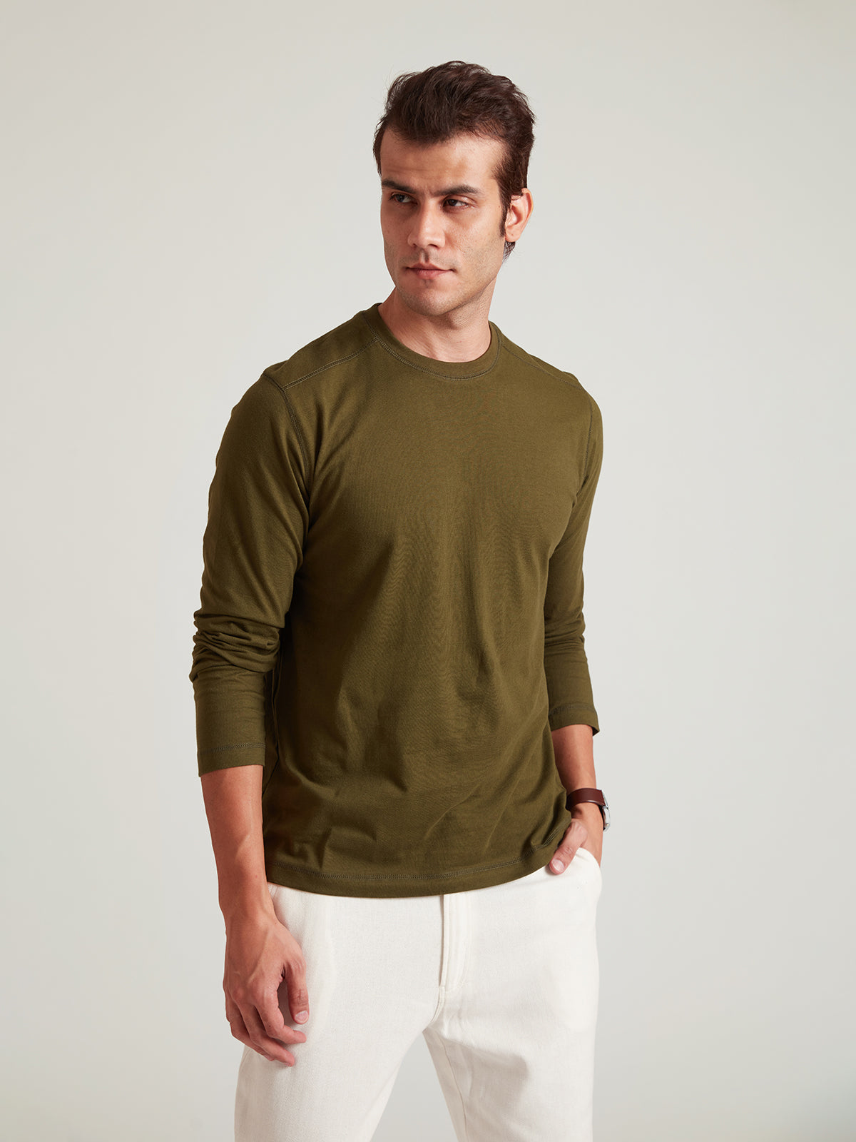 Camden - Premium Organic Cotton Full Sleeves T-shirt - Honey Mustard image 5