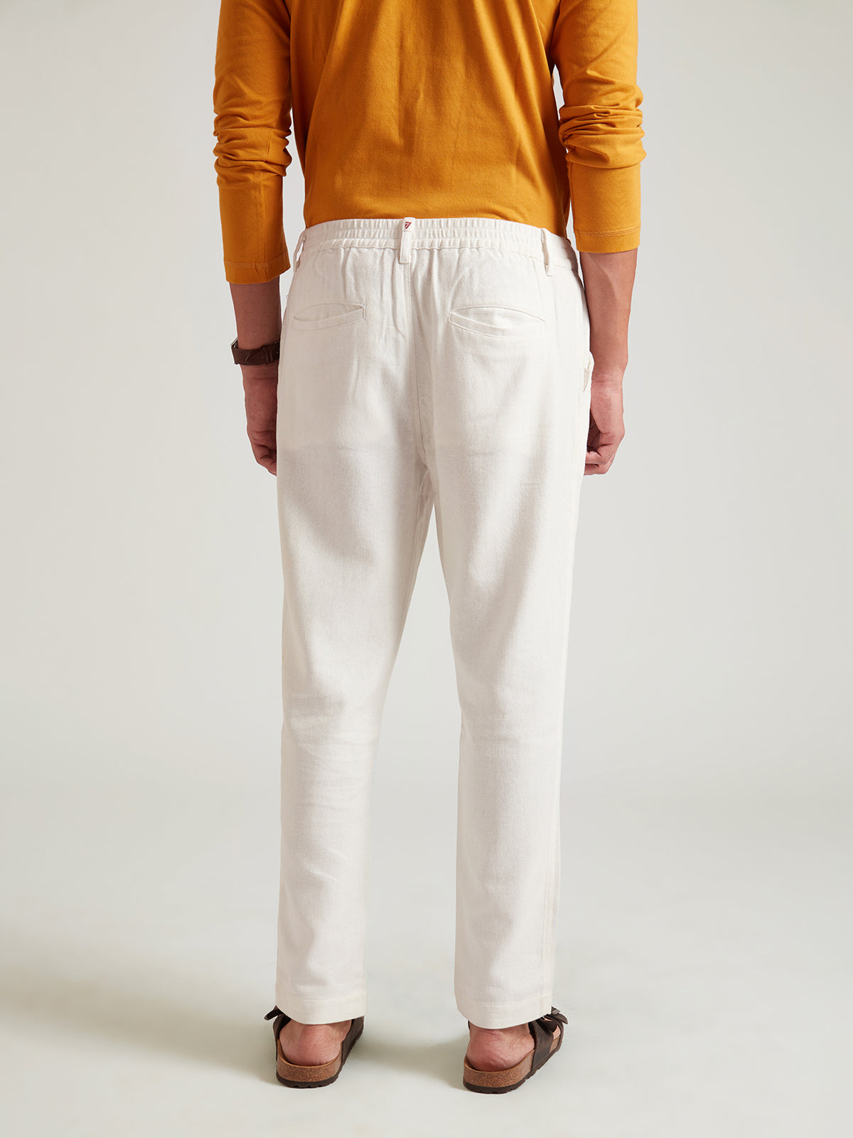 Isaac - Pristine White Organic Cotton Pants image 3