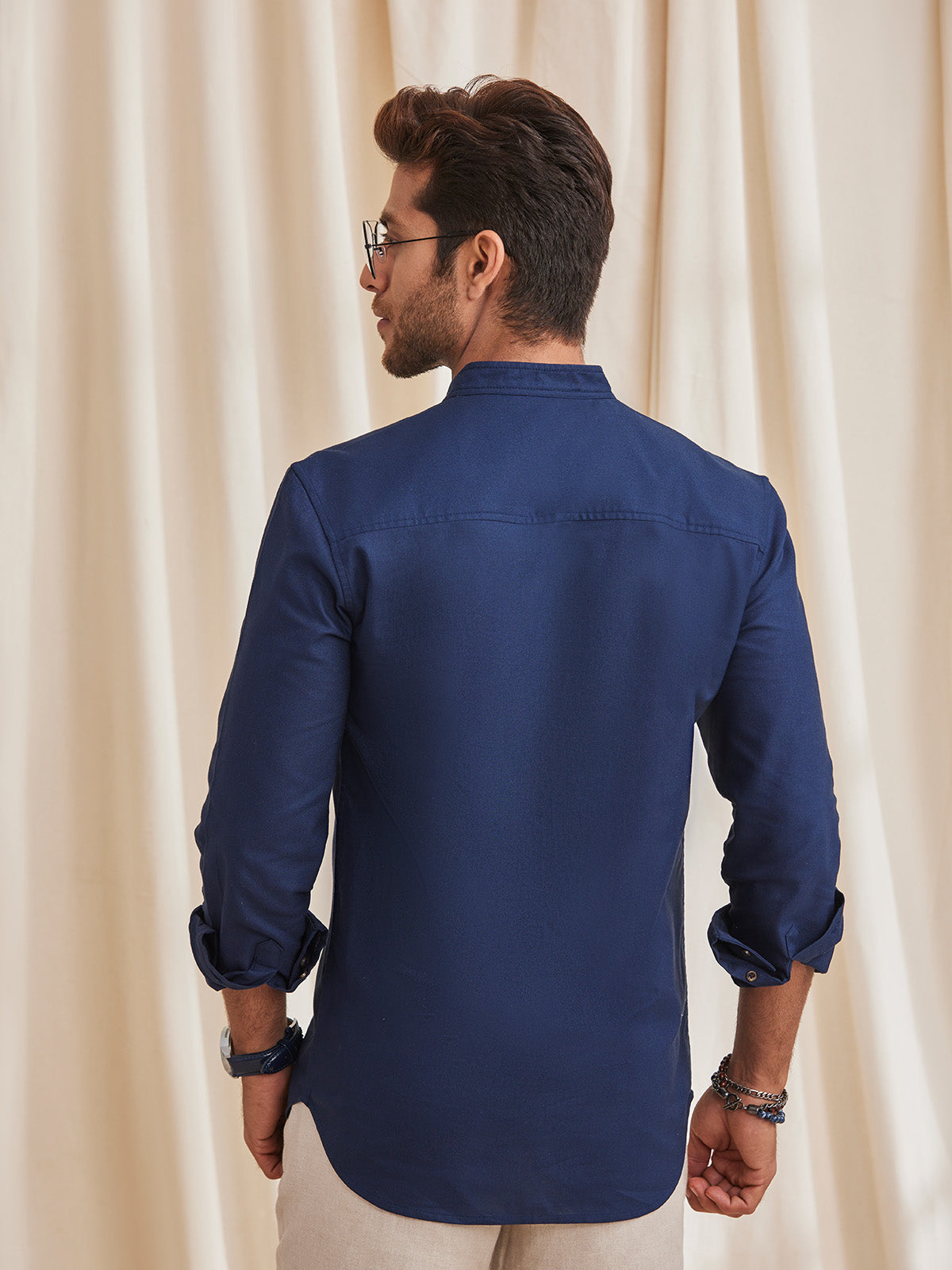 Aaron- Organic Cotton Band Collar Shirt image 6