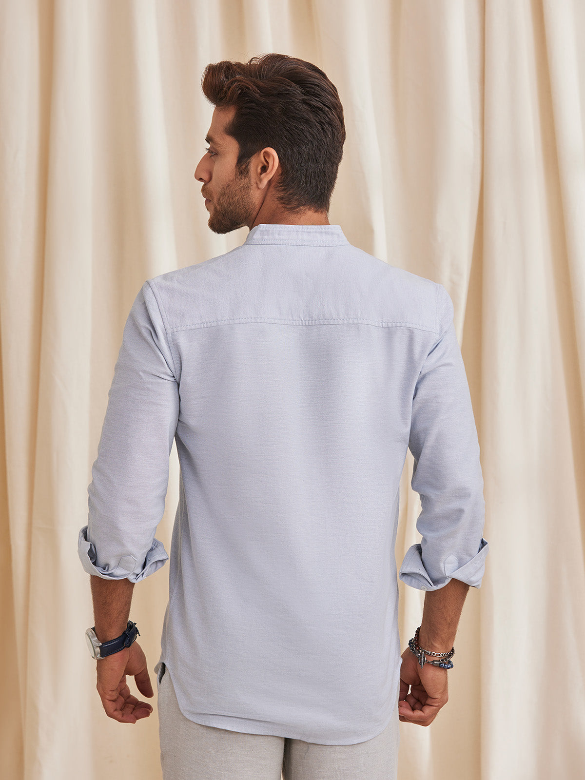 Aaron- Organic Cotton Band Collar Shirt image 8